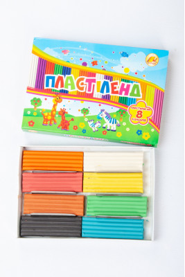 Пластилін дитячий, 8 кольорів, 160 г